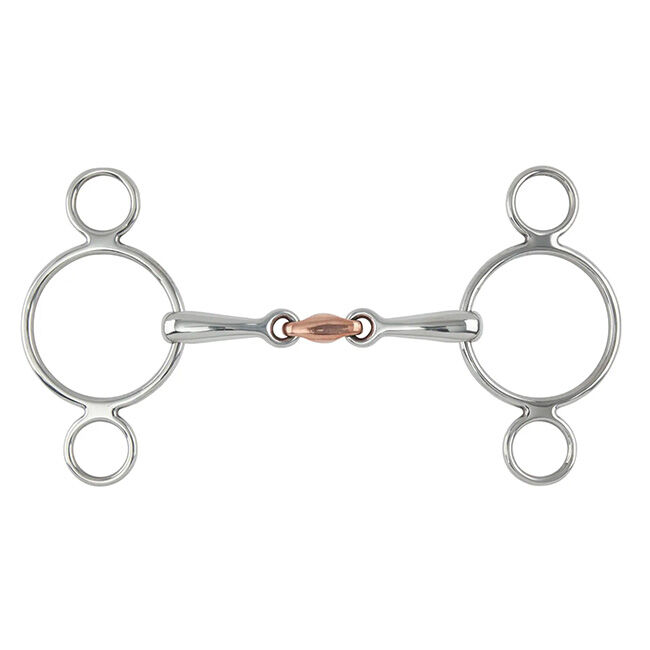 Shires Two Ring Copper Lozenge Gag Bit image number null