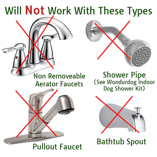 Wondurdog Indoor Dog Wash - Sink Attachment with Splash Shield Brush image number null