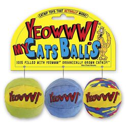 Yeowww! My Cats Balls Catnip Toys - 3-Pack
