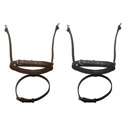 Bobby's English Tack Wide Padded Monocrown Noseband with Flash