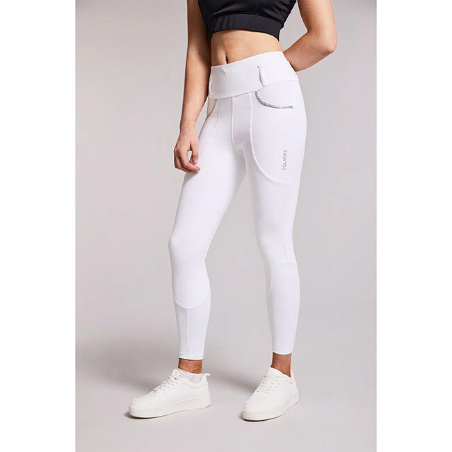 Equieire Women's MOLLY Knee-Grip Competition Tights - White image number null