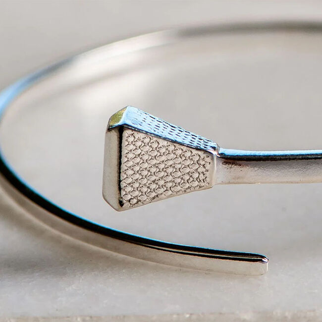 Urban Equestrian Blacksmith Bangle - Silver - Closeout image number null