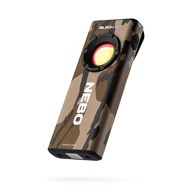 NEBO SLIM+ 1200 Rechargeable Pocket Light with Laser Pointer & Power Bank - Mossy Oak Bottomlands image number null