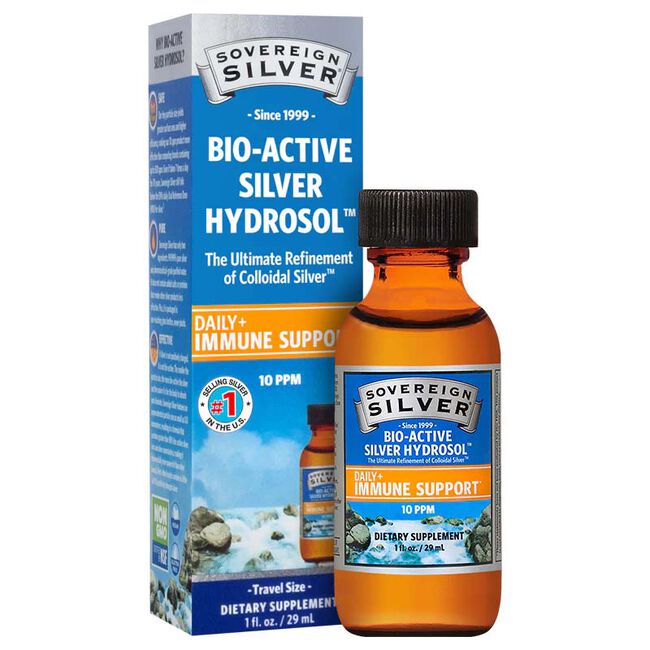 Sovereign Silver Bio-Active Silver Hydrosol - Daily+ Immune Support - Twist-Top Bottle image number null