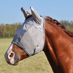 Cashel Crusader Fly Mask with Ears - Gray