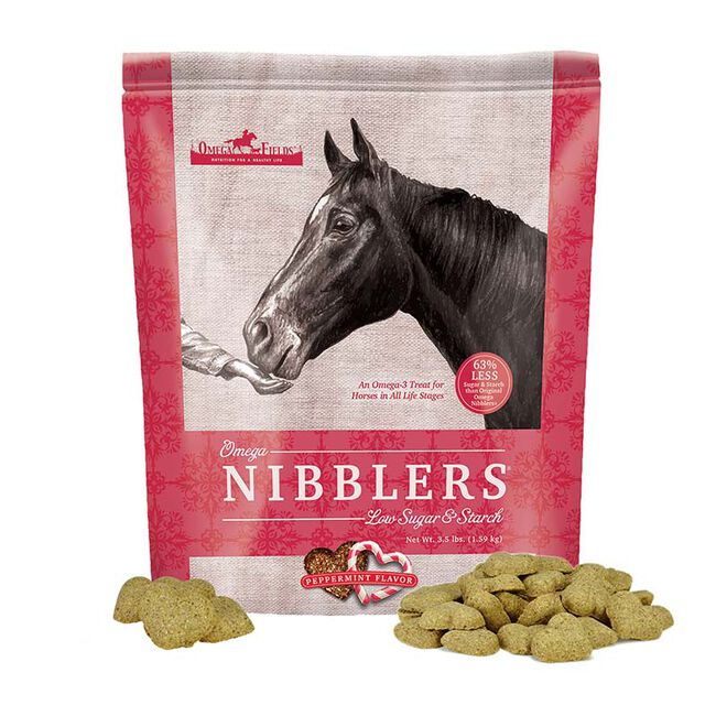 Omega Fields Omega Nibblers Peppermint Flavored Low Sugar & Starch Horse Treats image number null