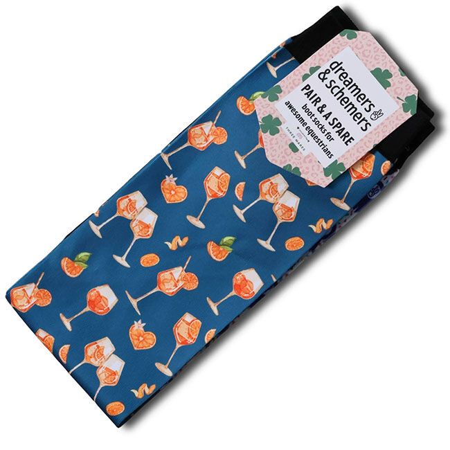 Dreamers & Schemers Boot Socks - Pair and a Spare - Aperol Spritz image number null