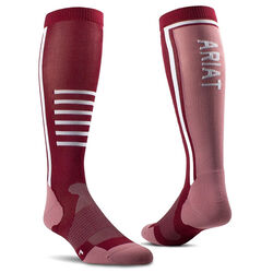 Ariat AriatTEK Slimline Performance Socks - Tawny Port/Twilight Mauve