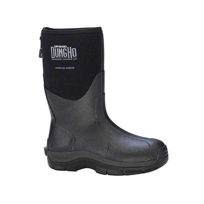 Dryshod Men's Dungho Barnyard Tough Mid Boot - Black/Gray image number null