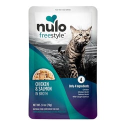 Nulo FreeStyle Meaty Topper for Cats - Chicken and Salmon in Broth Recipe - 2.8 oz