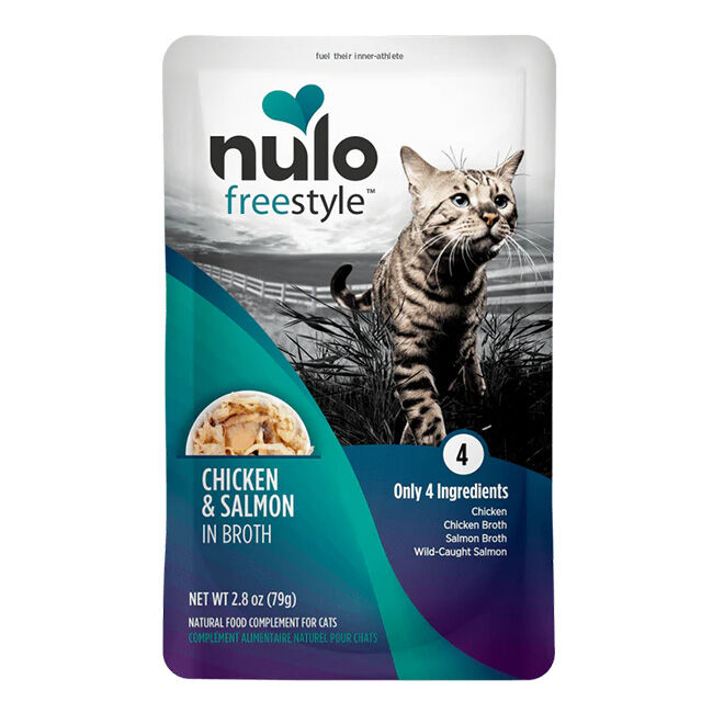 Nulo FreeStyle Meaty Topper for Cats - Chicken and Salmon in Broth Recipe - 2.8 oz image number null