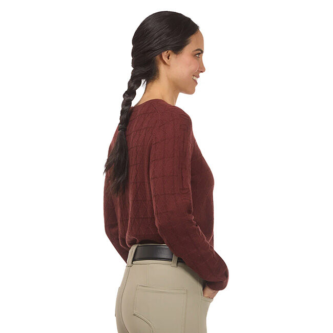 Kerrits Women's Bit of Diamond Crew Neck Sweater - Amberspice image number null