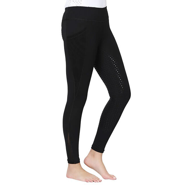 TuffRider Women's Minerva EquiCool Full Seat Tights - Black image number null