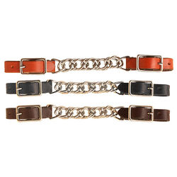 Tory Leather Curb Strap with Flat Twisted Chain