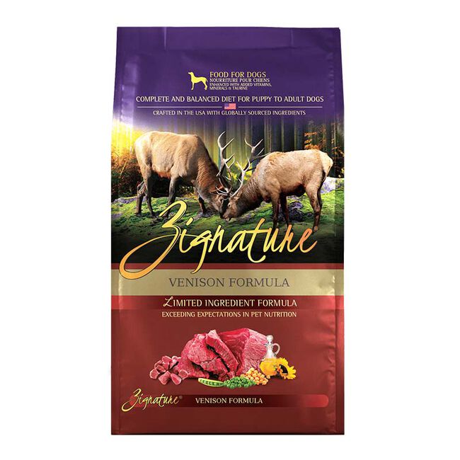 Zignature Venison Formula Dry Dog Food image number null