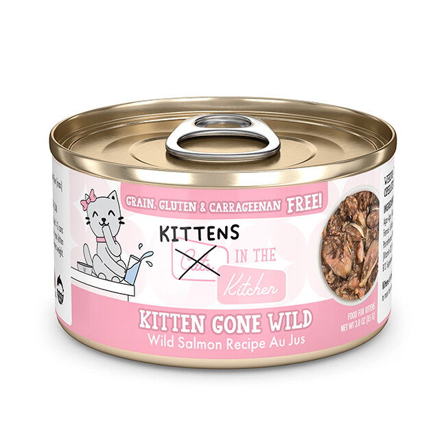 Weruva Cats in the Kitchen Kitten Food - Kitten Gone Wild - Wild Salmon Recipe Au Jus - 3 oz image number null
