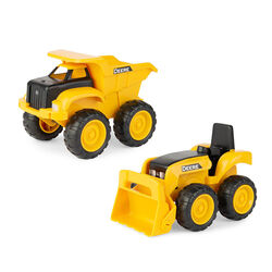 TOMY John Deere 6" Sandbox Construction Vehicles - Dump Truck & Tractor with Loader