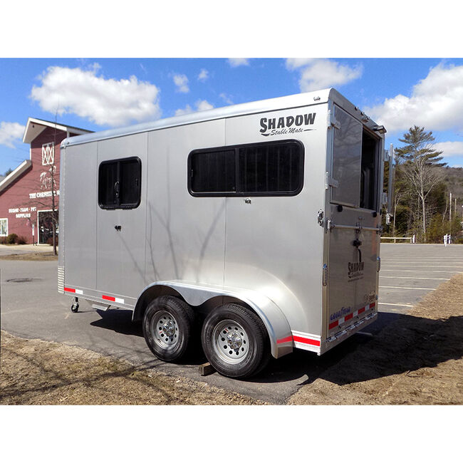 Rental Trailer - 2019 Shadow StableMate Silver 2 Horse Straight Load Bumper Pull Trailer w/ 54" Dressing Room image number null