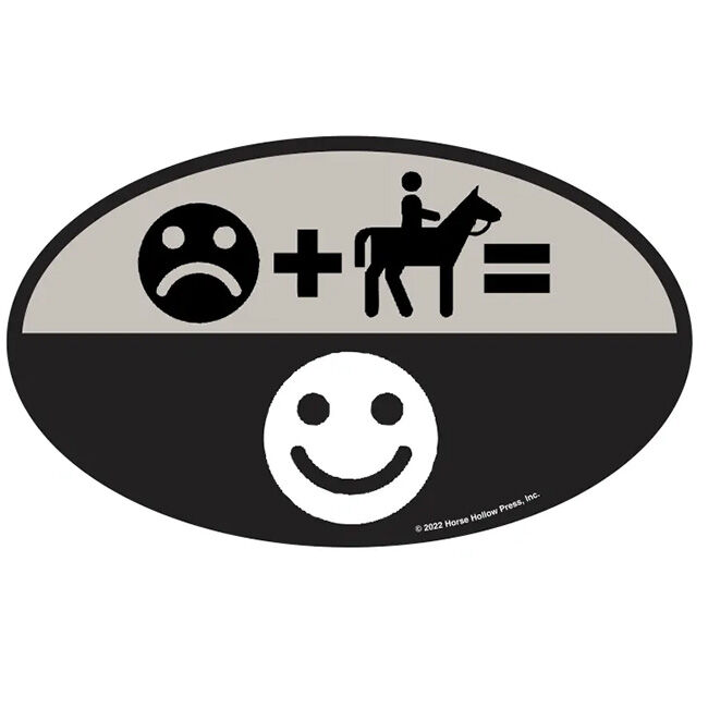 Horse Hollow Press Oval Bumper Sticker - "Frown to a Smile" image number null