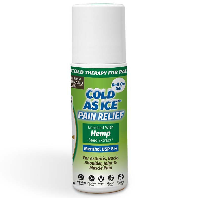 Hempvana Cold As Ice Clear Pain Relief Roll On Gel 2.5 oz The