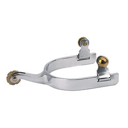 Weaver Men's Roping Spurs with Plain Band - Stainless Steel