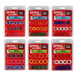 Happy Hen Spiral Leg Bands - Assorted Colors
