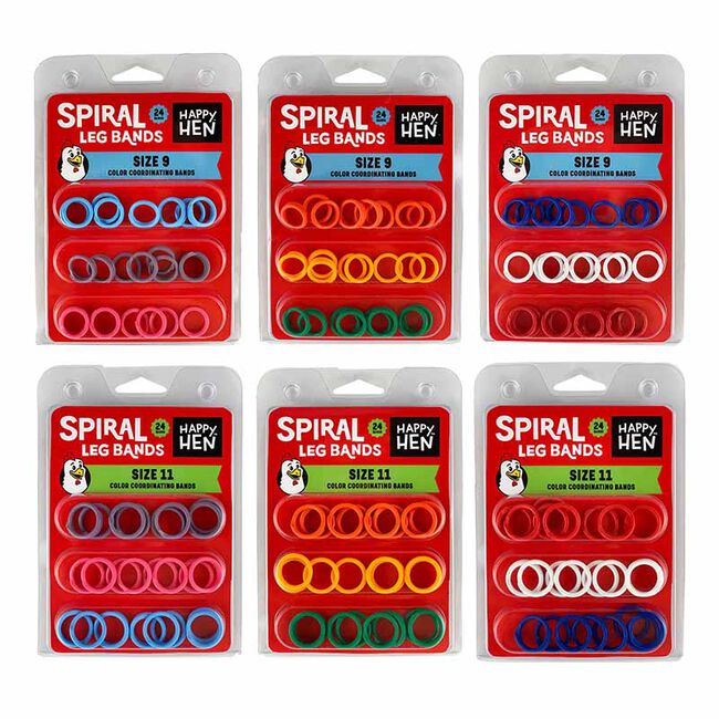 Happy Hen Spiral Leg Bands - Assorted Colors image number null