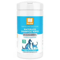 Nootie Waterless Shampoo Wipes with Aloe & Oatmeal - Sweet Pea & Vanilla - 70 Wipes