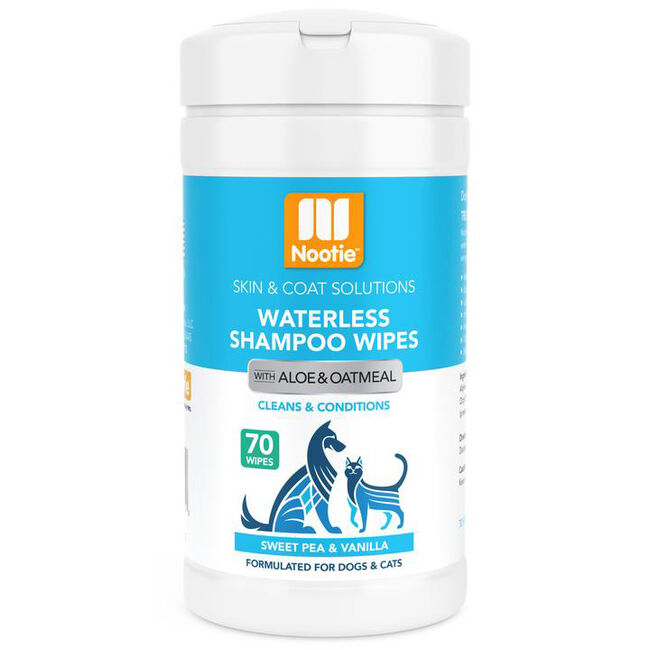 Nootie Waterless Shampoo Wipes with Aloe & Oatmeal - Sweet Pea & Vanilla image number null