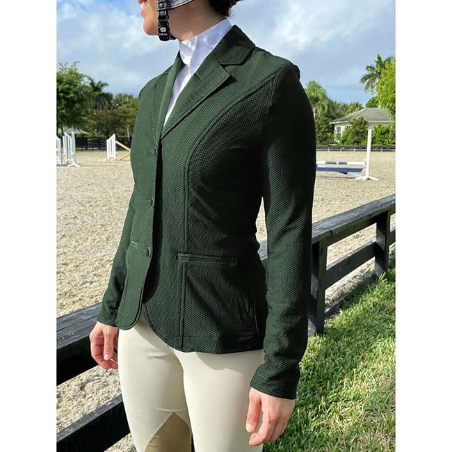 Anademi Women's Mesh Show Coat - Green image number null