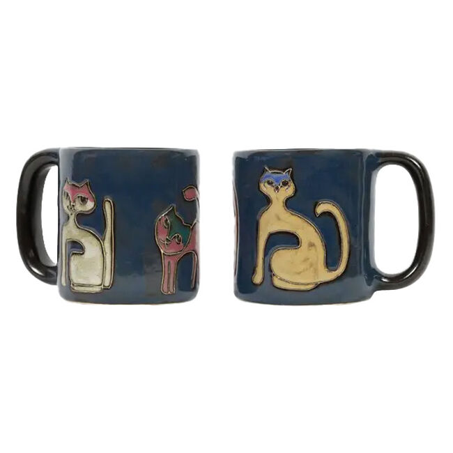 Galleyware Mara Stoneware Mug - Blue Cats image number null