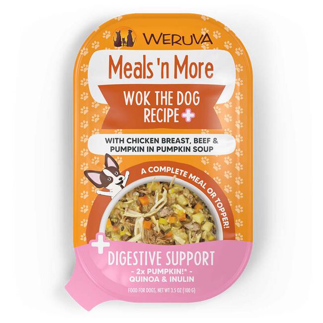 Weruva Dog Meals 'n More - Wok the Dog Recipe Plus with Chicken Breast, Beef & Pumpkin in Pumpkin Soup - 3.5 oz image number null