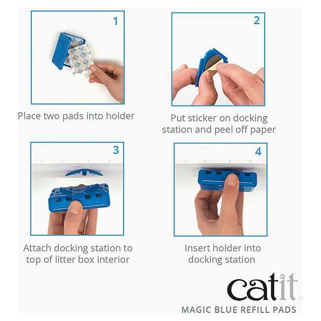 Catit Magic Blue Odor Reducing Refill Pads - 6-Pack - Closeout image number null
