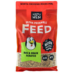Happy Hen Ultra Peckable Feed - Bug & Grain Scratch - 10 lb