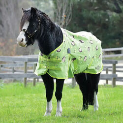 Saxon 600D Pony Standard Neck Lite Turnout Sheet - Hedgehogs & Flowers Print