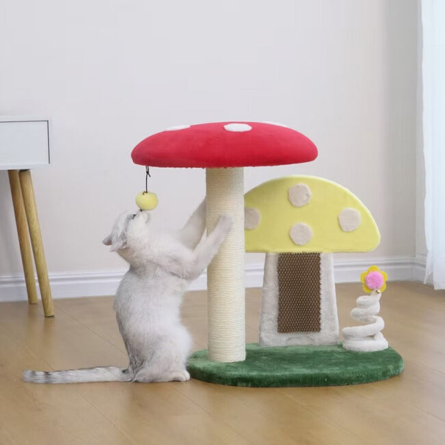 PetPals Double Mushroom Cat Perch & Scratcher image number null