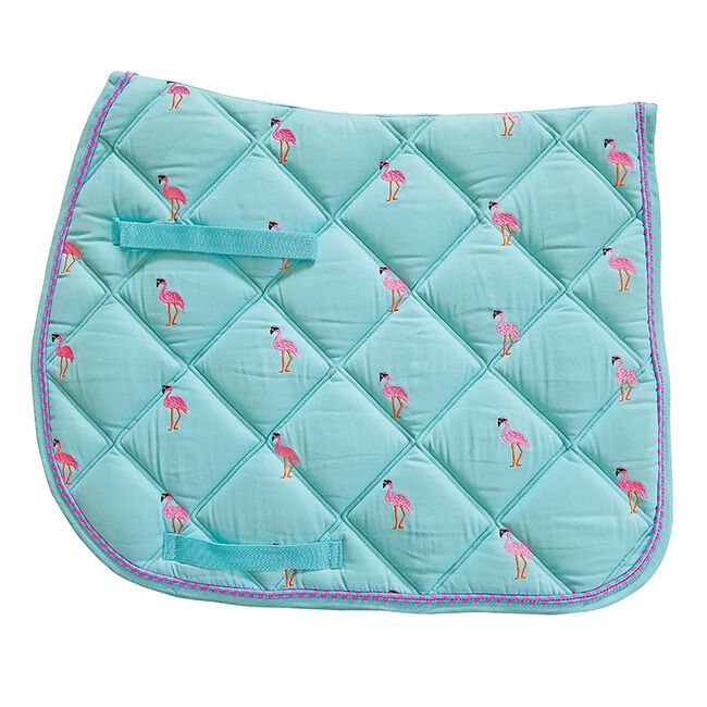Union Hill LÉTTIA Collection All Purpose Embroidered Saddle Pad Pink and Daisies image number null