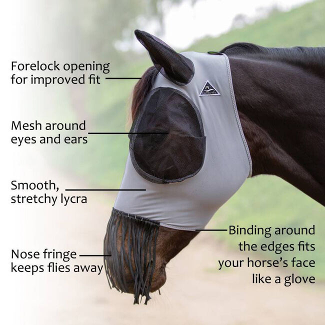 Professional's Choice Comfort-Fit Deluxe Fly Mask - Charcoal image number null