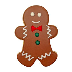 Spunky Pup Holiday Frosted Dog Cookie - Gingerbread Man
