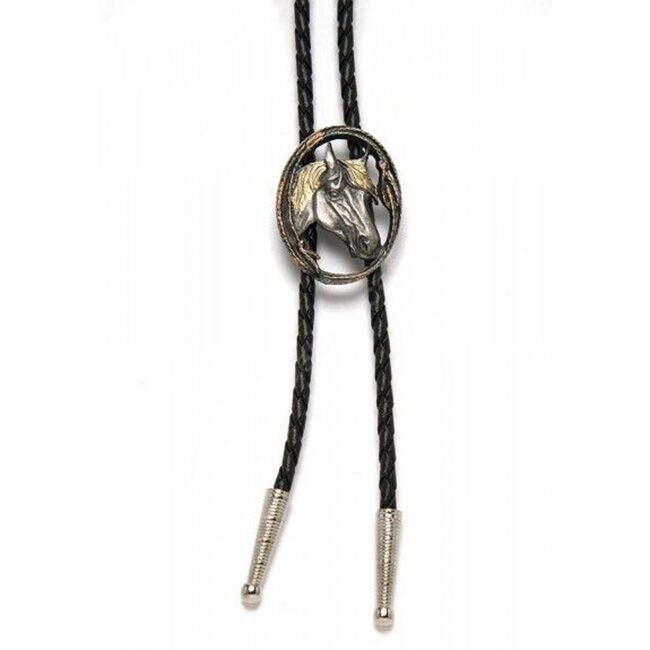 Western Express Oval Cutout Horse Head Bolo Tie image number null