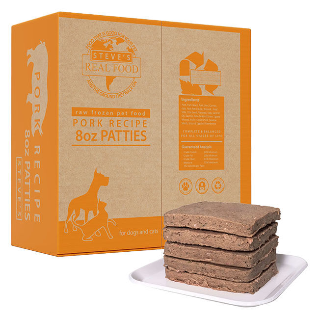 Steve's Real Food Raw Frozen Dog & Cat Food - Pork Patties image number null