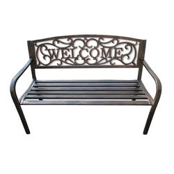Backyard Expressions Welcome Garden Bench