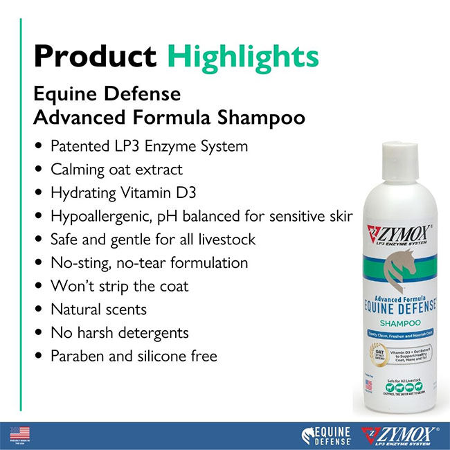 ZYMOX Equine Defense Advanced Formula Shampoo image number null