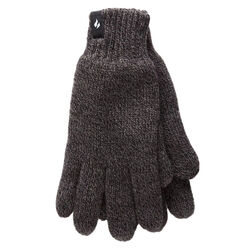 Heat Holders Men's Flat Knit Gloves - Grey