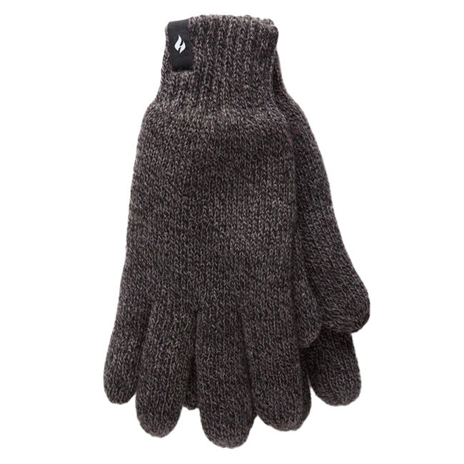 Heat Holders Men's Flat Knit Gloves - Grey image number null