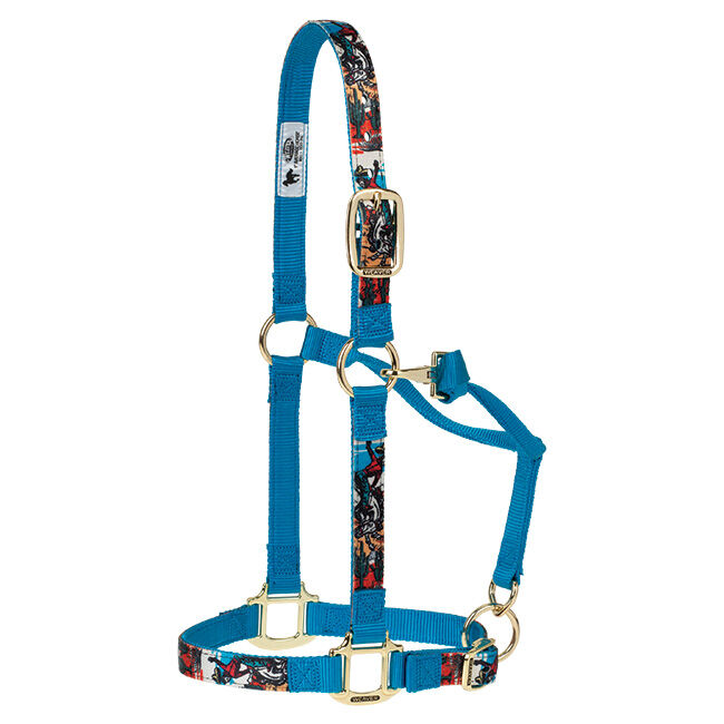 Weaver Equine Patterned Adjustable Halter - Bucking Bronco image number null