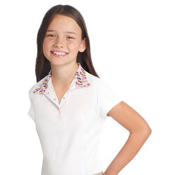 Ovation Kids' Ellie Tech Short Sleeve Show Shirt - White/OMG Ponies