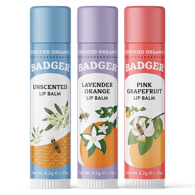 Badger Holiday Lip Balm Set - Red Box - 3-Pack image number null
