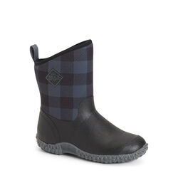 Muck Boot Company Women's Muckster II Mid Cozy Fleece Boot - Black/Gray Plaid - Closeout