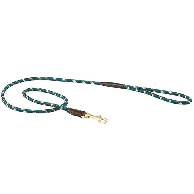 WeatherBeeta Rope & Leather Dog Lead - Hunter/Brown image number null